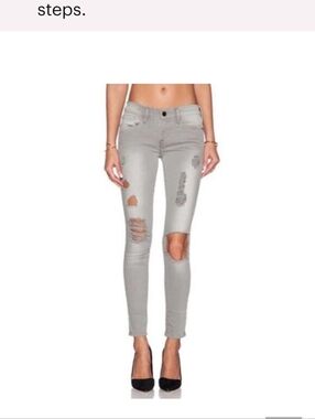 Frame Denim Le Skinny De Jeanne Grey In Harding Size 26